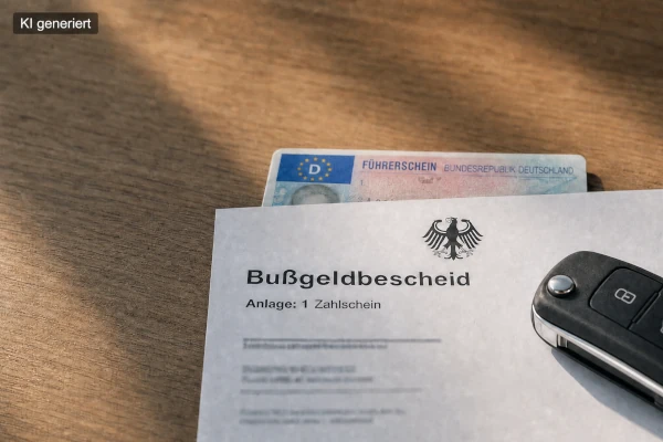 Fahrverbot: Reicht ein wiedergefundener Führerschein zur Abgabe? &copy; KI generiert