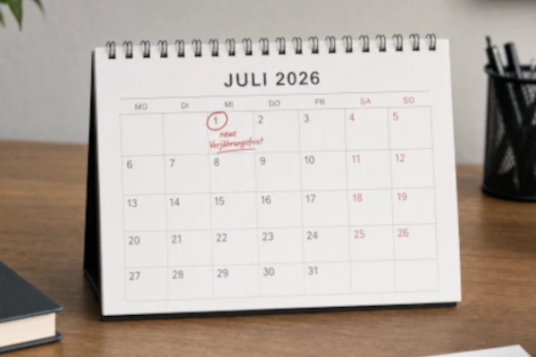 Neue Verjährungsfrist ab 1. Juli 2026 © KI generiert